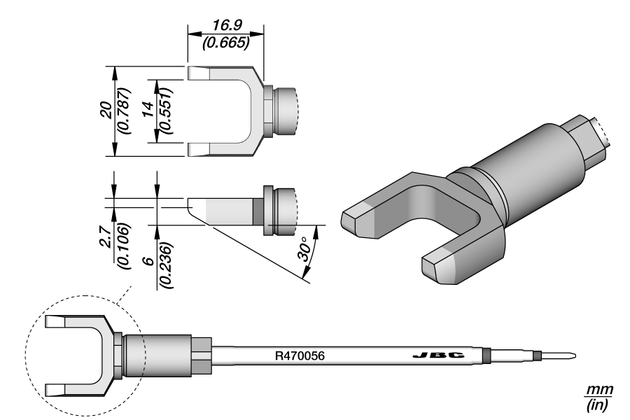 R470056 - Faston Terminal Cartridge 20 mm